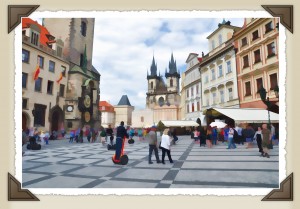 Prague establishing shot