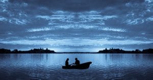 two people in boat