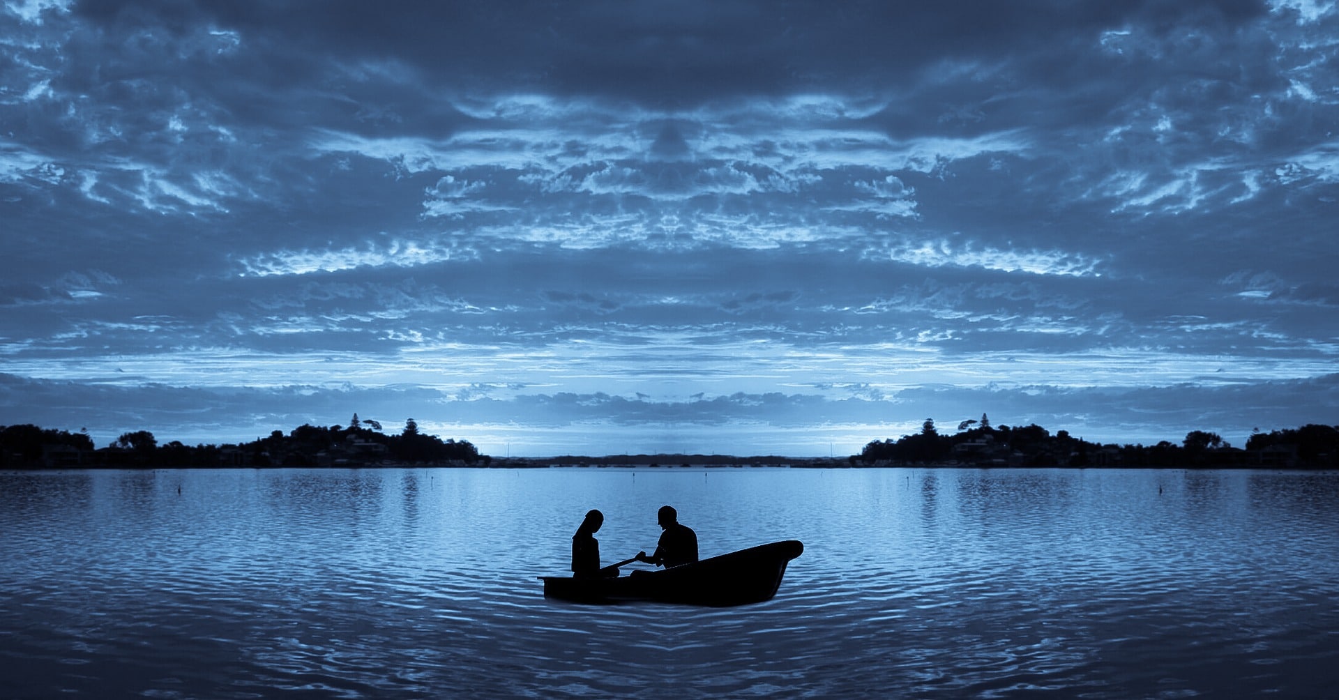 two people in boat