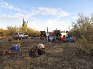 camping in desert
