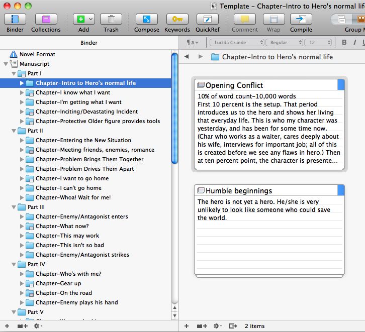 Scrivener Outline-7 Part