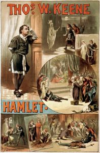 scene and summary, william shakespeare, hamlet, poster