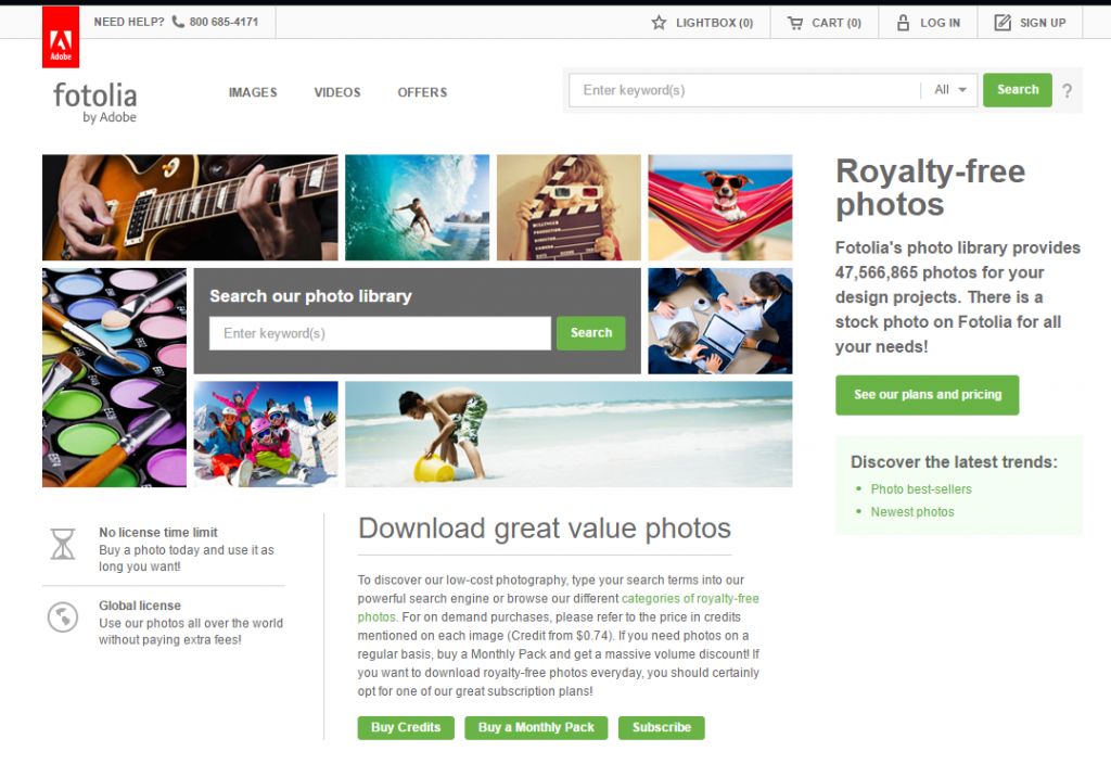 Fotolia photo service