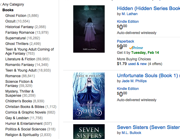 New Categories for YA Authors | How to Rank on Amazon