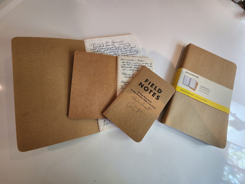small writing notebooks