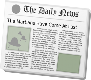 Daily News, Aliens, journalism, fiction