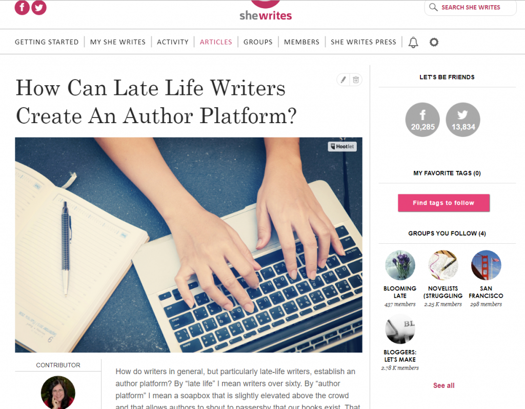 SheWrites women writers