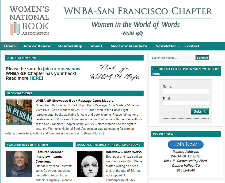 women writers WNBA-SF