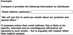 GDPR implied Consent