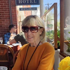 lorraine dusky with sunglasses